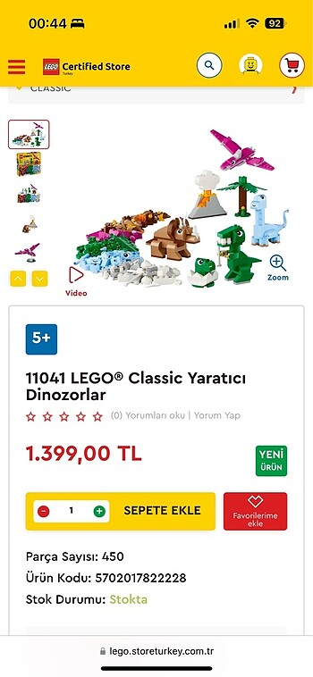Beden Lego 450 parça