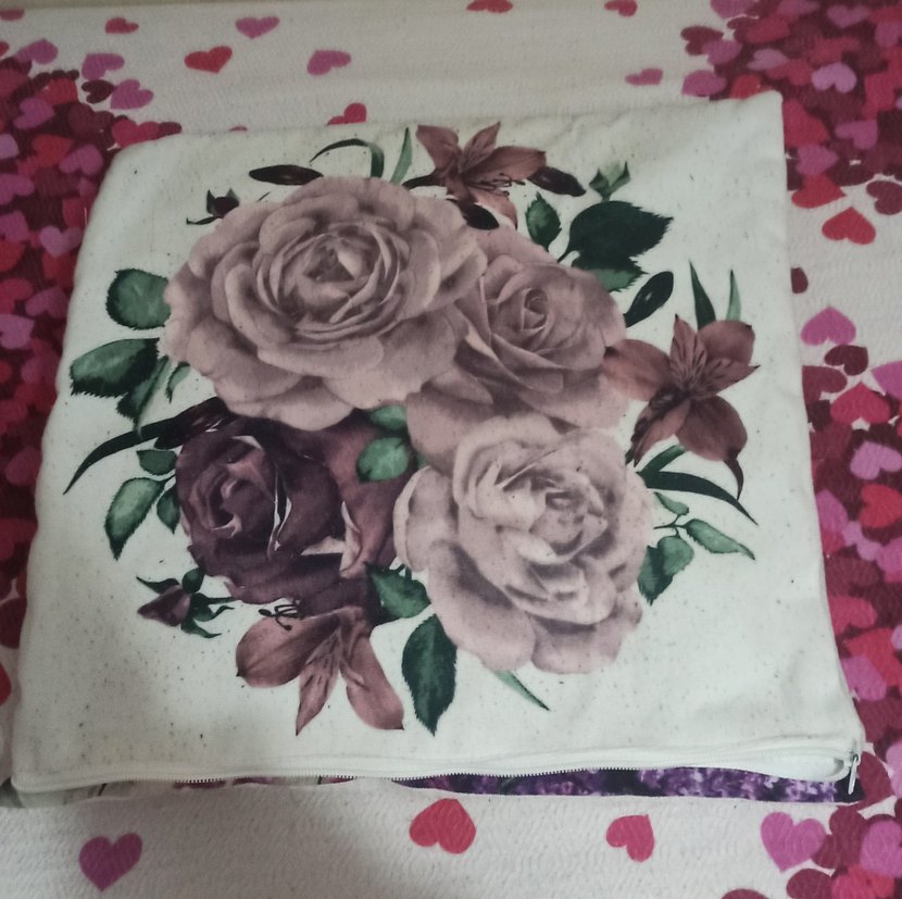 Bohem Gri Bej Çiçek Desenli Kırlent Kılıfı - Görsel 5