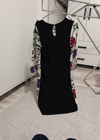 Çiçek ve Yılan Desenli Uzun Kollu Kadın elbise - Görsel 2