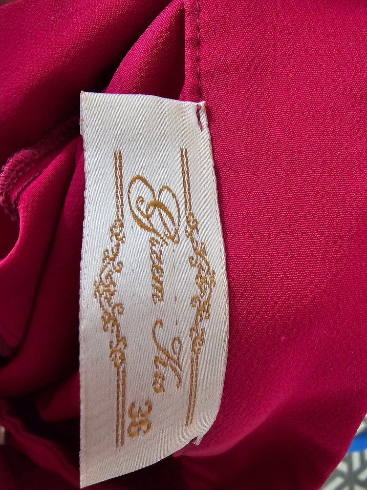 Düğmeli Uzun Elbise - Görsel 3