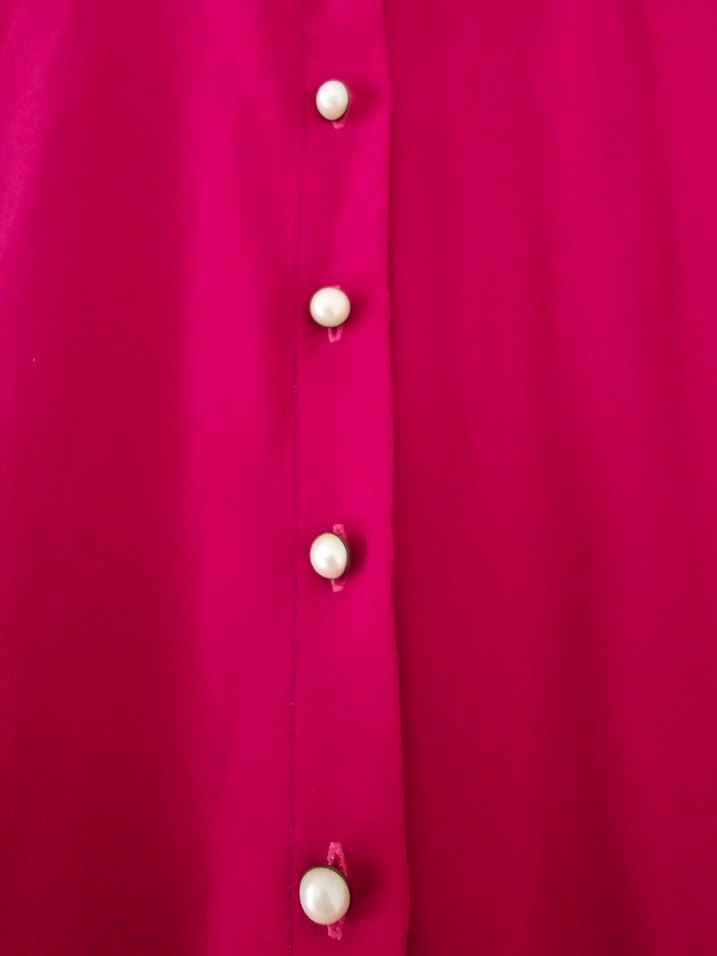 Düğmeli Uzun Elbise - Görsel 2