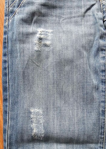 Parlak Mavi Bol Kesim Kadın Denim Pantolon - Görsel 2