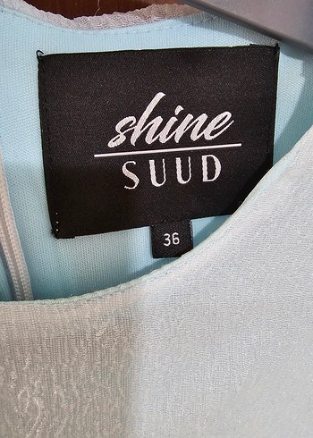 Mavi Uzun Kollu ışıltılı Elbise - Görsel 4