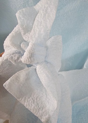 Mavi Uzun Kollu ışıltılı Elbise - Görsel 2