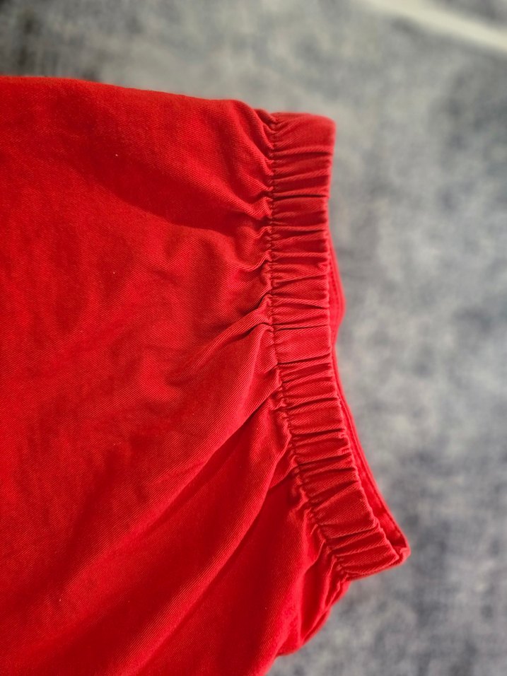 Düğmeli Kırmızı Mini Etek - Görsel 2