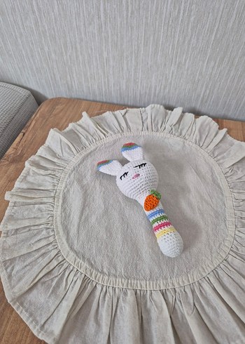 Renkli Örgü Tavşan Diş Kaşıyıcı Oyuncak - Görsel 7