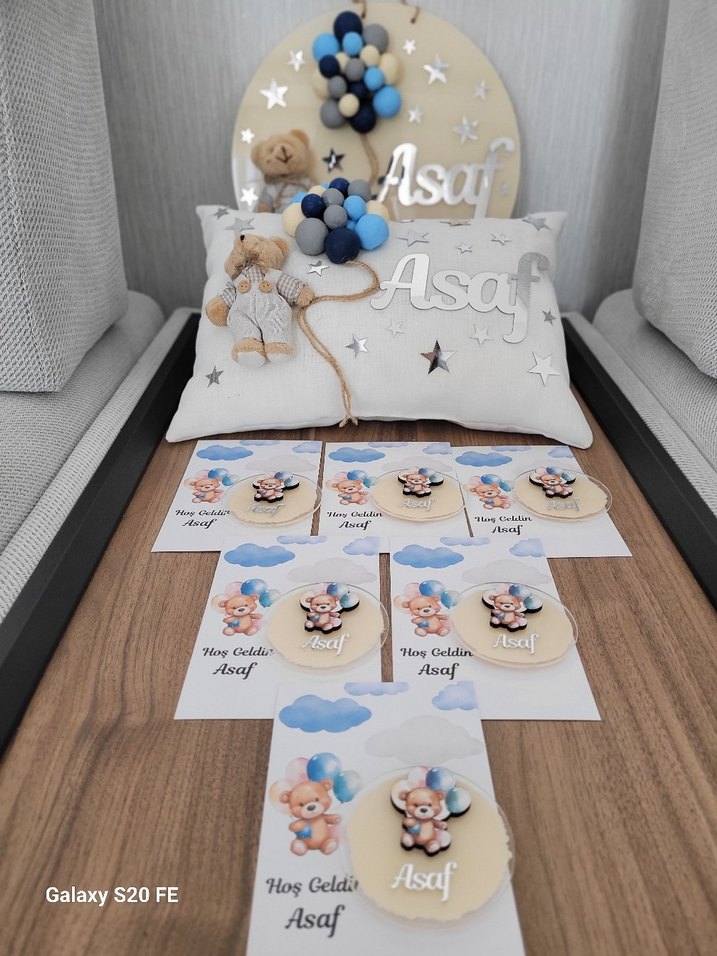 Camel Renkli Asaf Yazılı Bebek Magneti - Görsel 3