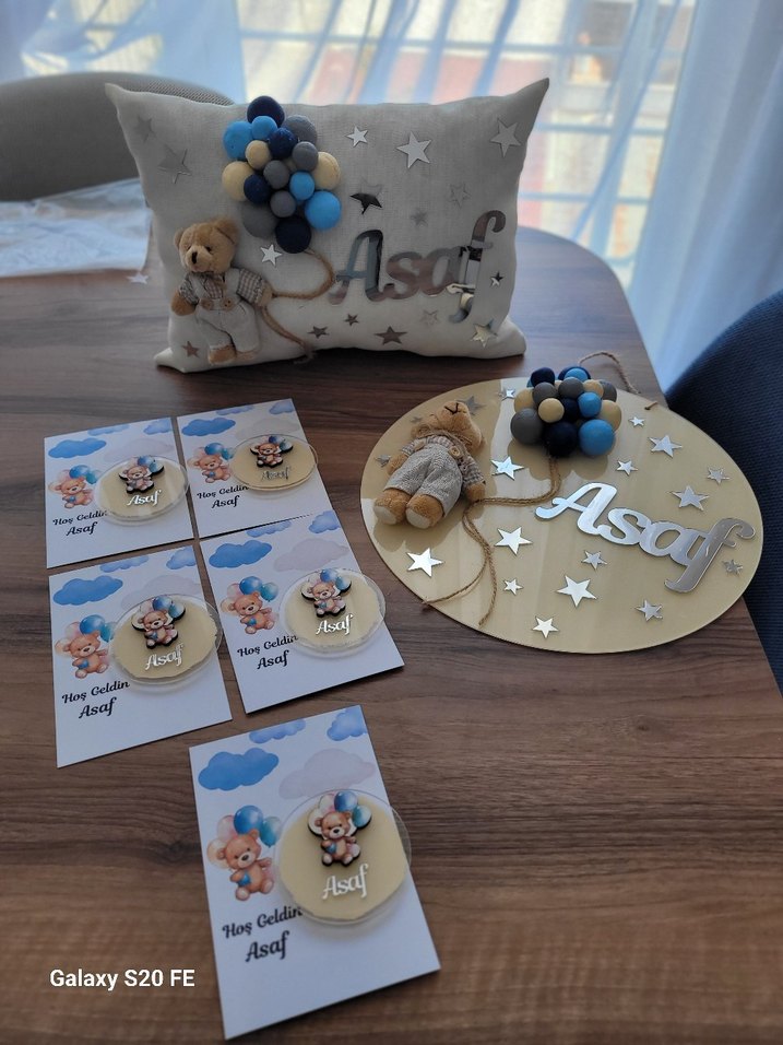 Camel Renkli Asaf Yazılı Bebek Magneti - Görsel 2