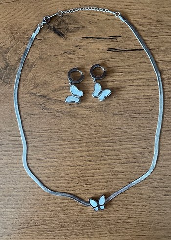 Kelebek Figürlü çelik set