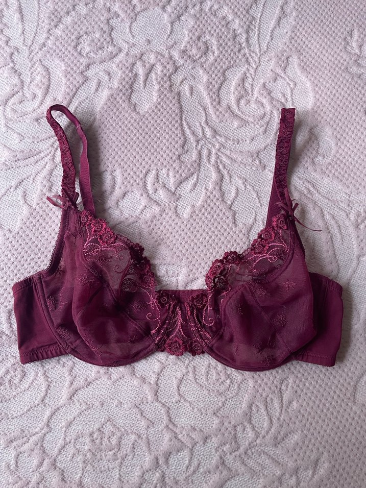 Bordo İşlemeli Sütyen ve Külot Takımı - Görsel 2