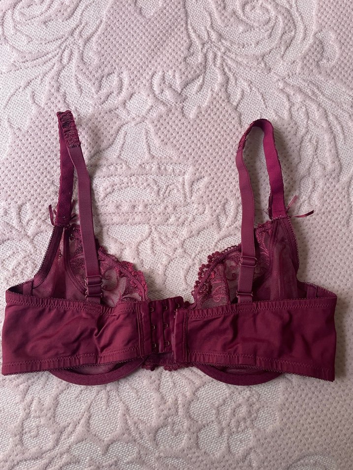 Bordo İşlemeli Sütyen ve Külot Takımı - Görsel 3