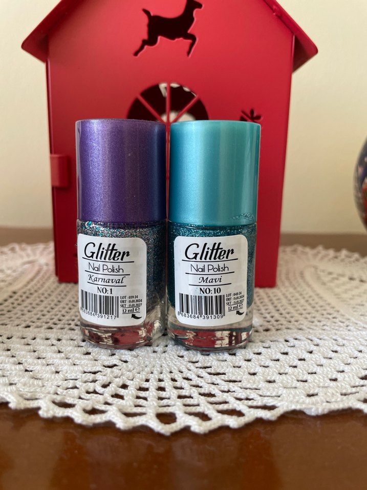 MOV Parlak Simli Oje Seti - Görsel 2