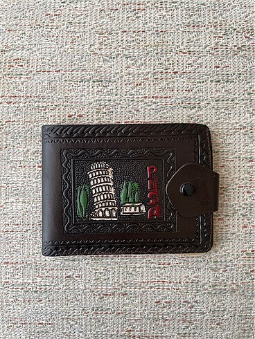 Pisa kulesi desenli cüzdan