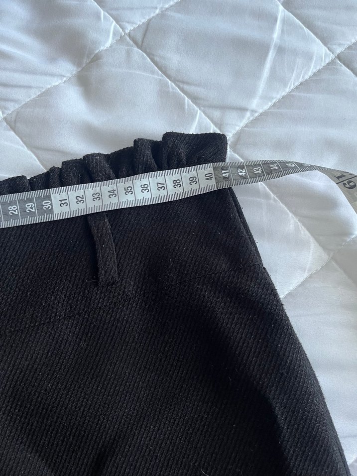 Düğmeli Siyah Uzun Kadın Etek - Görsel 5