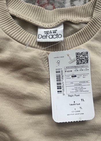 Defacto erkek bebek sweatshirt - Görsel 2