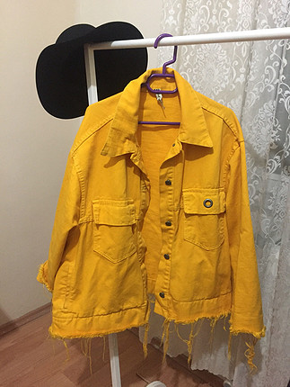 sarı oversize ceket 