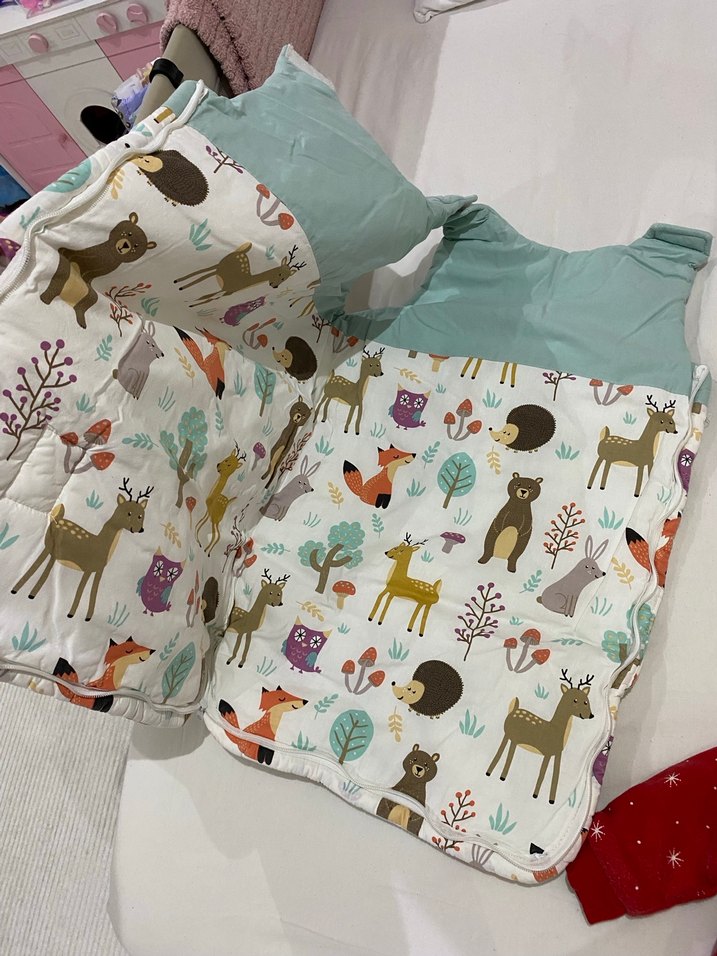 Pastel Renkli Baskılı Çocuk Uyku Tulumu - Görsel 4