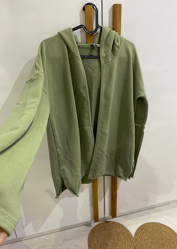 Kadın Yeşil Midi Rahat Kesim Ceket - Görsel 2