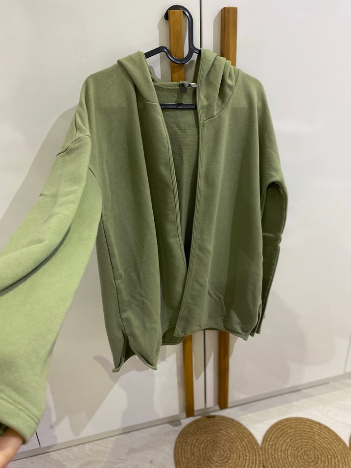 Kadın Yeşil Midi Rahat Kesim Ceket - Görsel 2