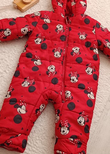 LC Waikiki Kız Bebek Kapüşonlu Kırmızı Kar Tulumu