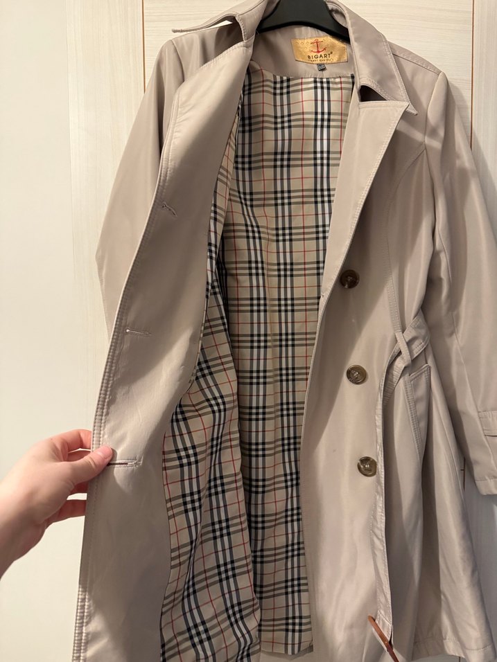 Bej Kadın Midi Trençkot - Görsel 4