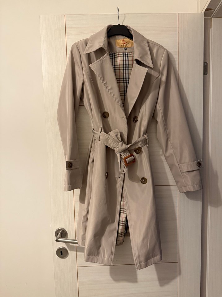 Bej Kadın Midi Trençkot - Görsel 2