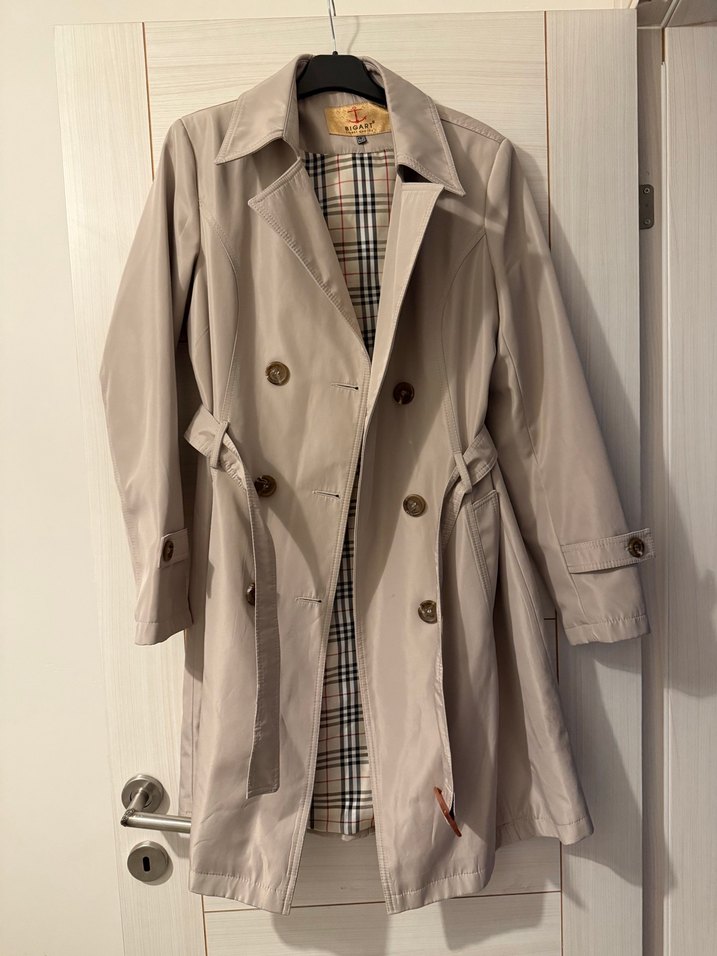 Bej Kadın Midi Trençkot - Görsel 3