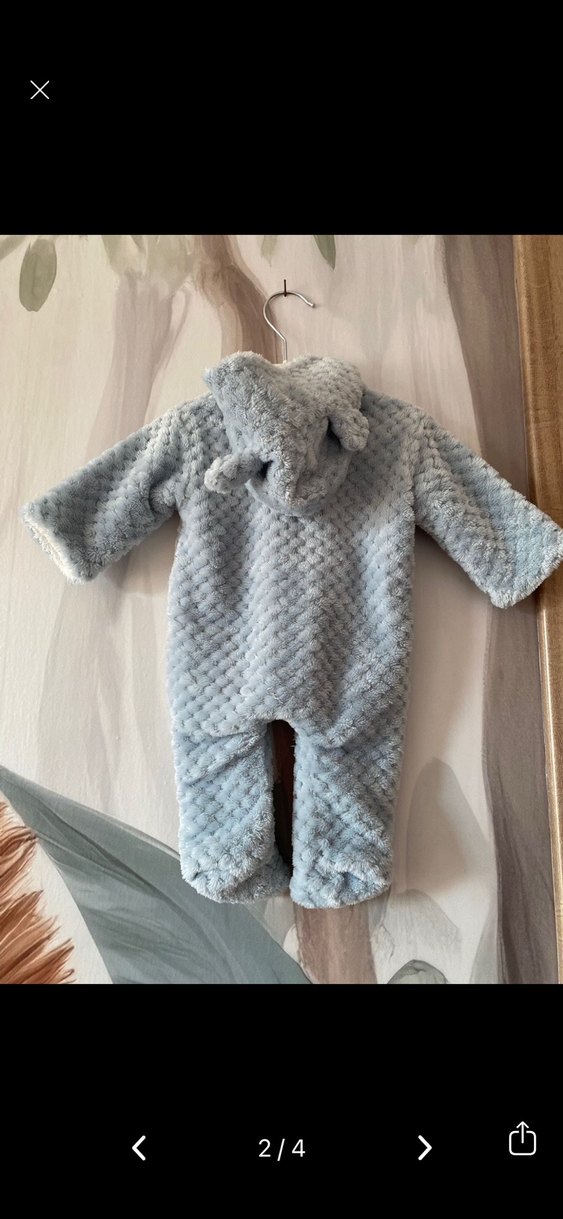 Gri Örgü Bebek Tulumu - Görsel 2