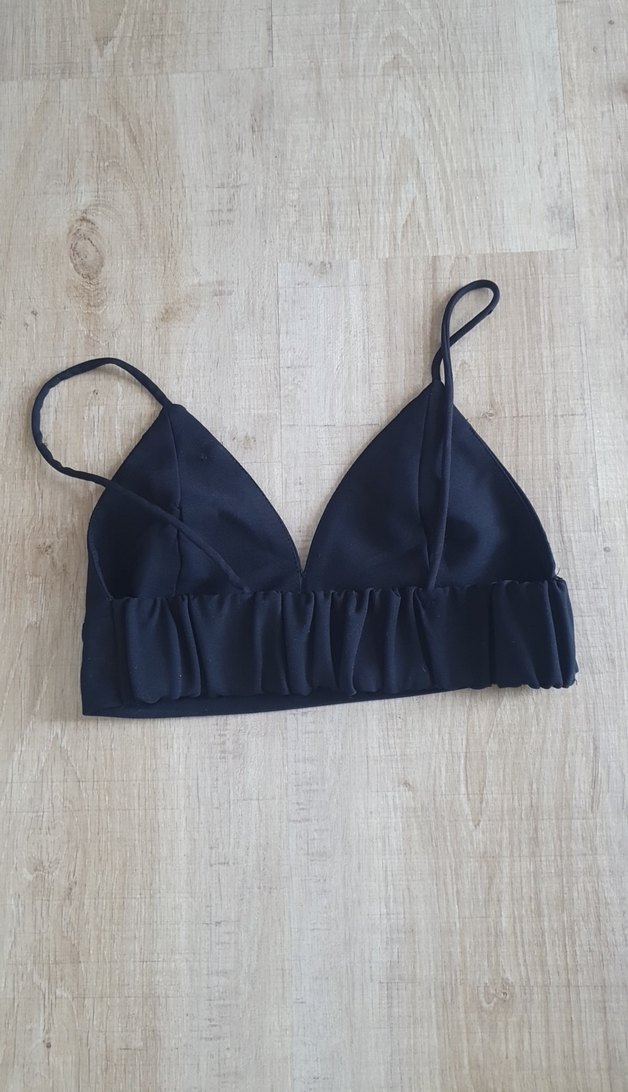 Minimalist Siyah İnce Askılı büstiyer - Görsel 2