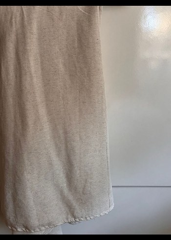 Siyah Askılı Salaş Keten Uzun Elbise - Görsel 3