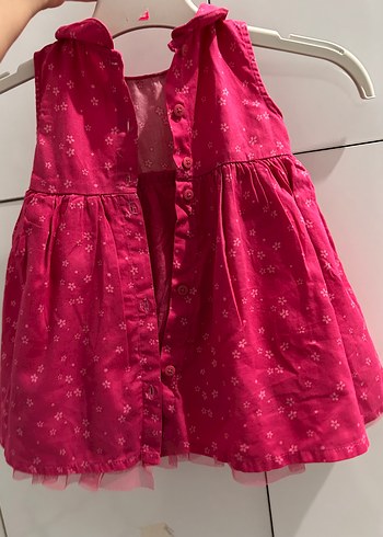 Kız Çocuk Kolsuz Nakışlı Kırmızı Elbise - Görsel 3