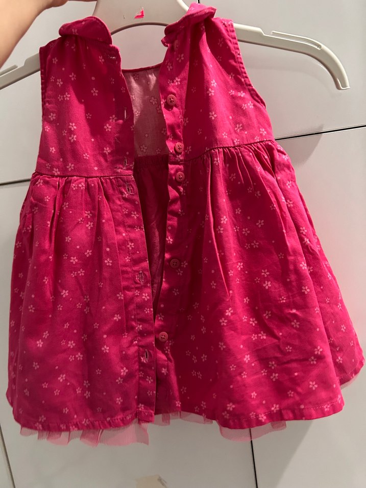 Kız Çocuk Kolsuz Nakışlı Kırmızı Elbise - Görsel 3