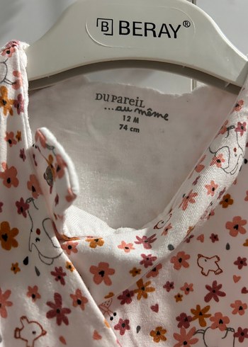 Kolsuz Çiçek Desenli Kız Elbisesi - Görsel 4