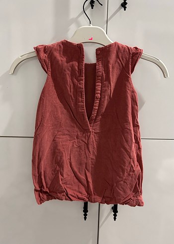 Bordo Nakışlı Kolsuz Kız Elbisesi - Görsel 3