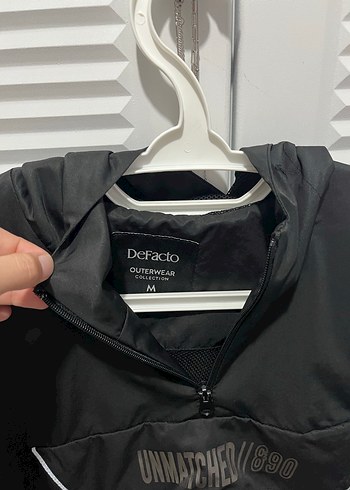 Erkek Siyah Yağmurluk - Görsel 2