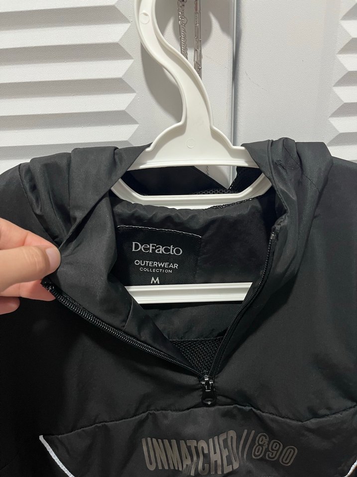 Erkek Siyah Yağmurluk - Görsel 2