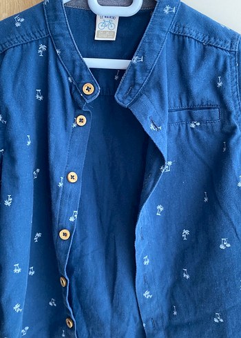 Erkek Çocuk Lacivert Denim Gömlek - Görsel 3