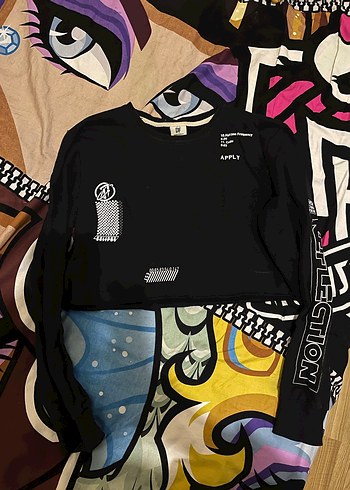 Bershka Siyah Kadın Mini Tişört