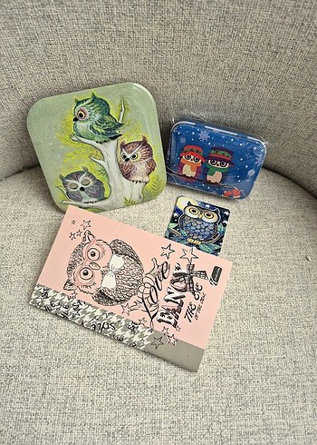 baykuşlu hediye set - Görsel 2