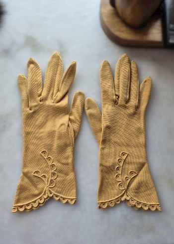 vintage hardal eldiven - Görsel 3