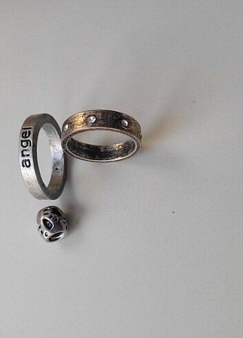 yüzük ve charm 3lü set
