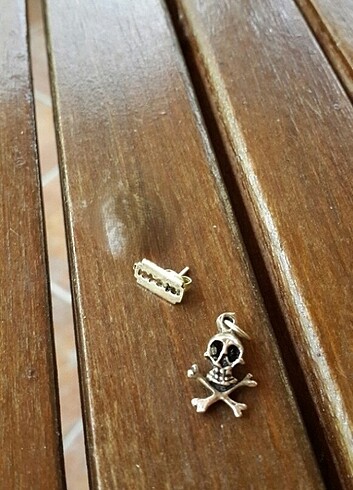 gümüş küpe ve kolye ucu set 2li - Görsel 5