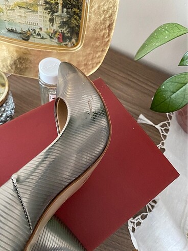 39 Beden gri Renk Deri stiletto