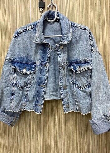 Crop kot ceket