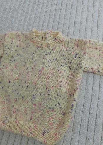 Kız Çocuk Vintage Çok Renkli Triko Kazak - Görsel 2