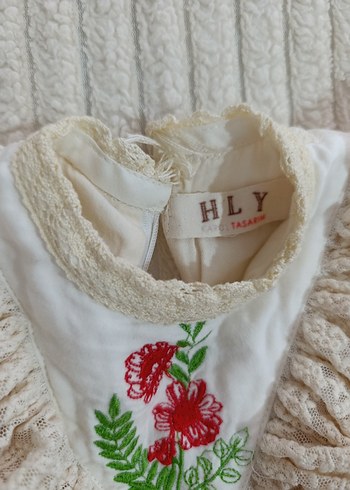 Dantel İşlemeli Beyaz Bohem Kız Bebek Elbisesi - Görsel 3