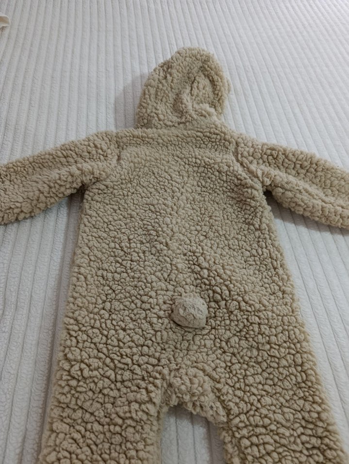 Bej Kürklü Bebek Tulumu - Görsel 5