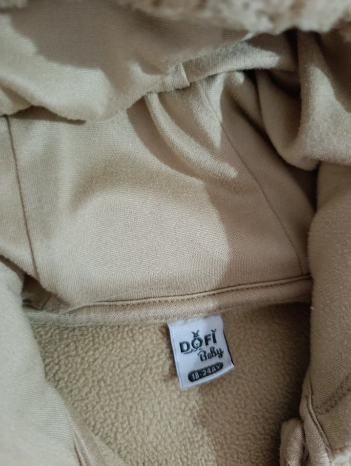 Bej Kürklü Bebek Tulumu - Görsel 2