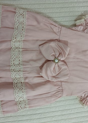 Pembe Bohem Kız Elbisesi Fırfır Detaylı - Görsel 5