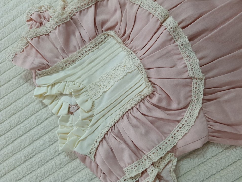 Pembe Bohem Kız Elbisesi Fırfır Detaylı - Görsel 3